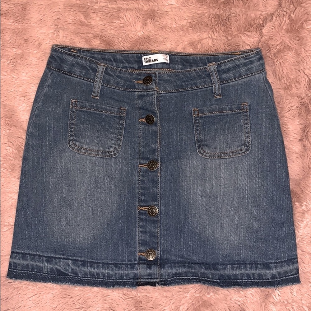 Button down Jean skirt